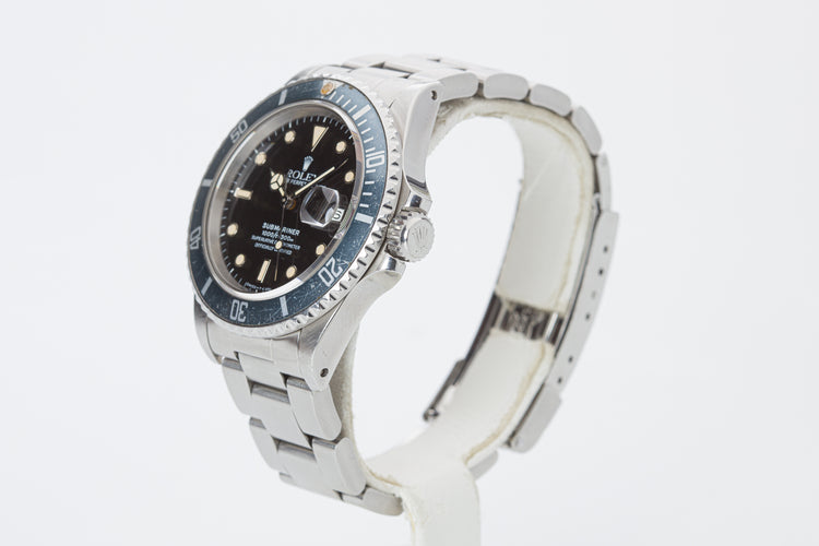 1986 Rolex Submariner 168000 With Box & Service Papers