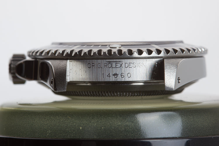 1998 Rolex Submariner 14060 with Box, Papers, Hangtag and Cloth.