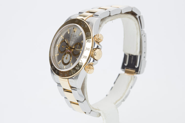 1999 Rolex Daytona 16523 18k/st Gray Dial Box, Booklets, Hangtag