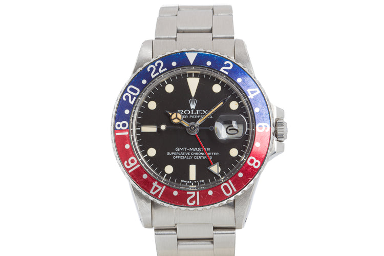 1978 Rolex GMT Master 1675 "Pepsi" MKV Dial