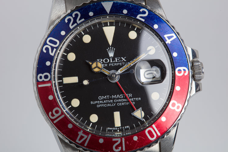 1978 Rolex GMT Master 1675 "Pepsi" MKV Dial