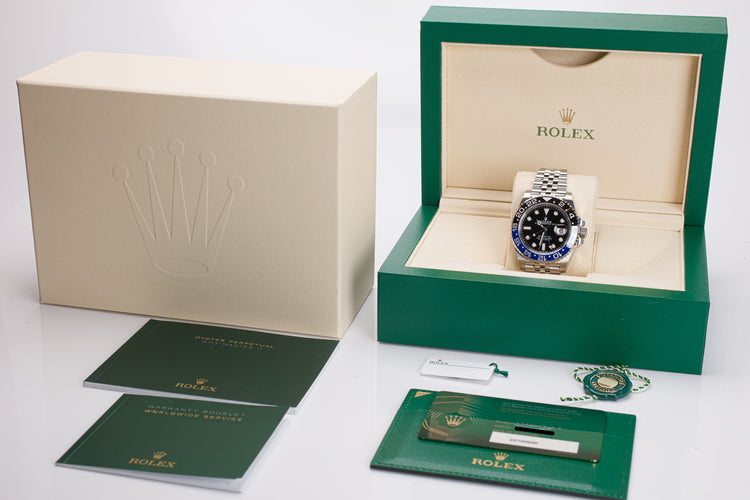 2020 Rolex 126710BLNR GMT Master II Batgirl Box, Card, Booklet, Hangtags