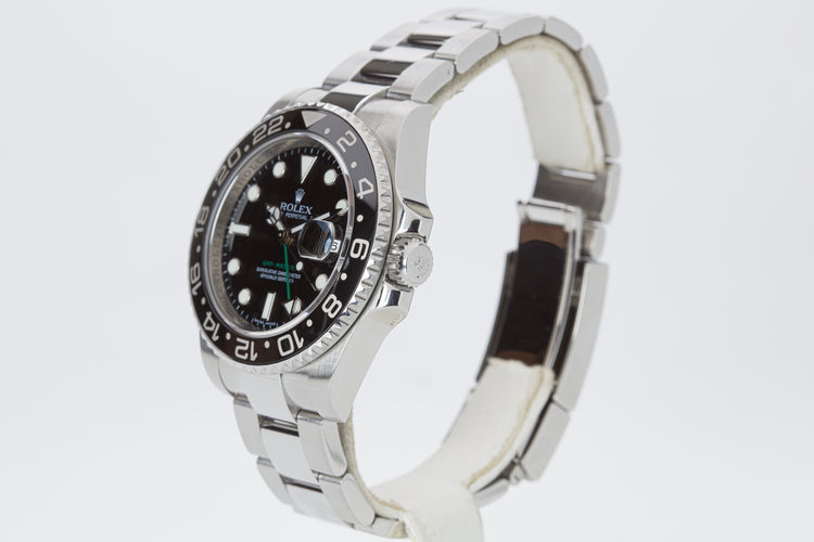 2009 Rolex GMT Master II 116710LN Box, Hangtag, Card & Service Card