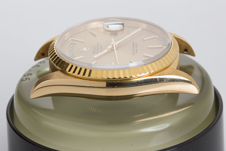 1995 Rolex 18238 Day-Date Gold Tapestry Dial