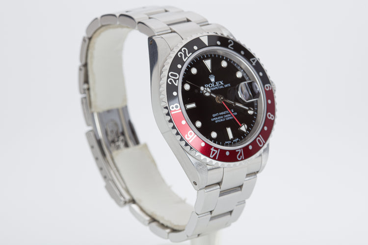 2001 Rolex GMT Master II 16710 Coke Insert with Service Card & Service Papers