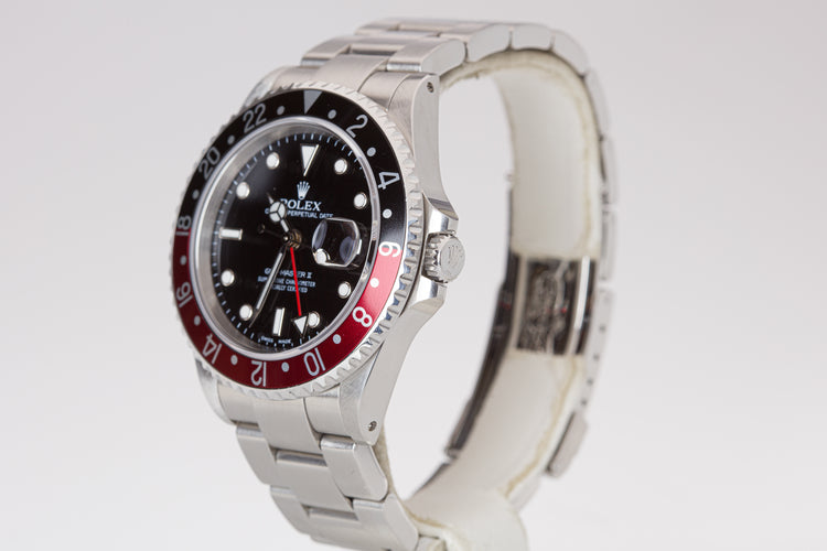 2001 Rolex GMT Master II 16710 Coke Insert with Service Card & Service Papers