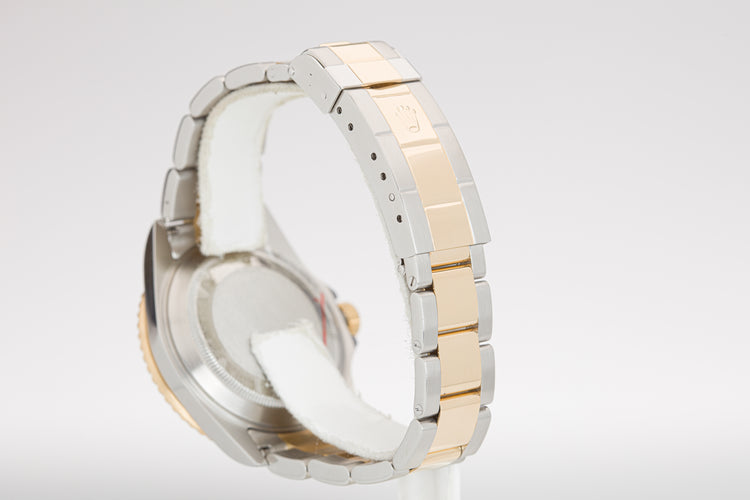 2006 Rolex 18k & St Submariner 16613T Gray Diamond & Sapphire Serti Dial