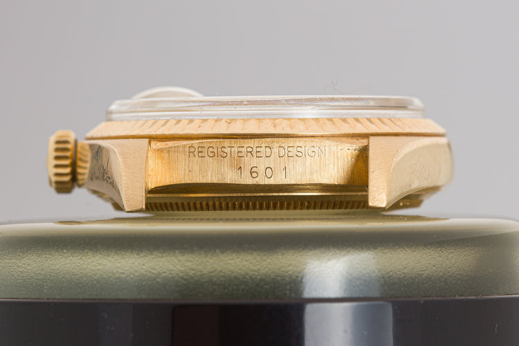 1977 Rolex 18k Datejust 1601 Gray Sigma Dial Box, Papers, Booklets, Hangtag