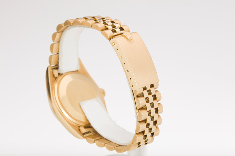 1977 Rolex 18k Datejust 1601 Gray Sigma Dial Box, Papers, Booklets, Hangtag