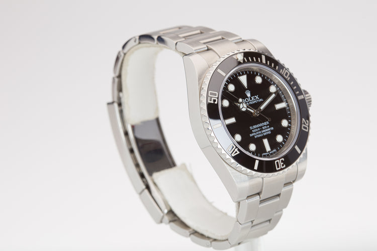 2015 Rolex Submariner 114060 Box, Card, Booklets & Hangtag