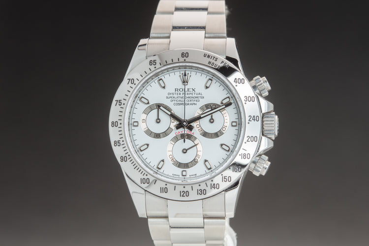 2012 Rolex Daytona 116520 APH White Dial Box, Card, Booklets and Hangtag