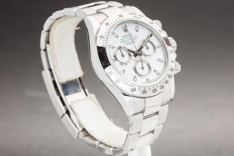 2012 Rolex Daytona 116520 APH White Dial Box, Card, Booklets and Hangtag