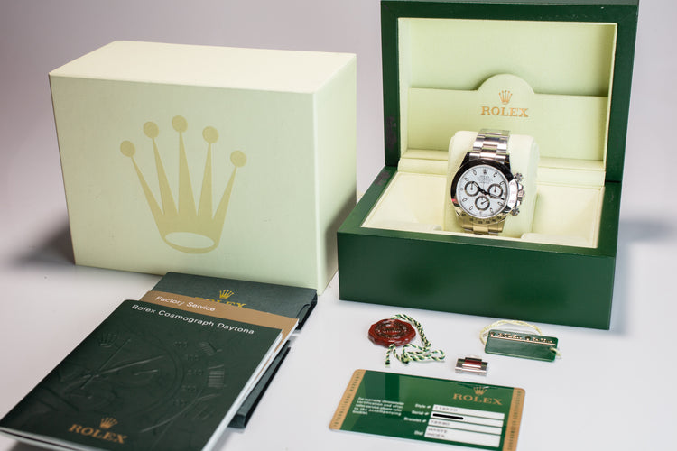 2012 Rolex Daytona 116520 APH White Dial Box, Card, Booklets and Hangtag