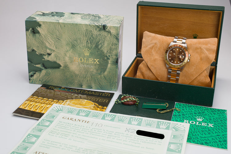 1991 Rolex GMT Master II 16713 Brown Dial w/ Box, Papers & Booklet