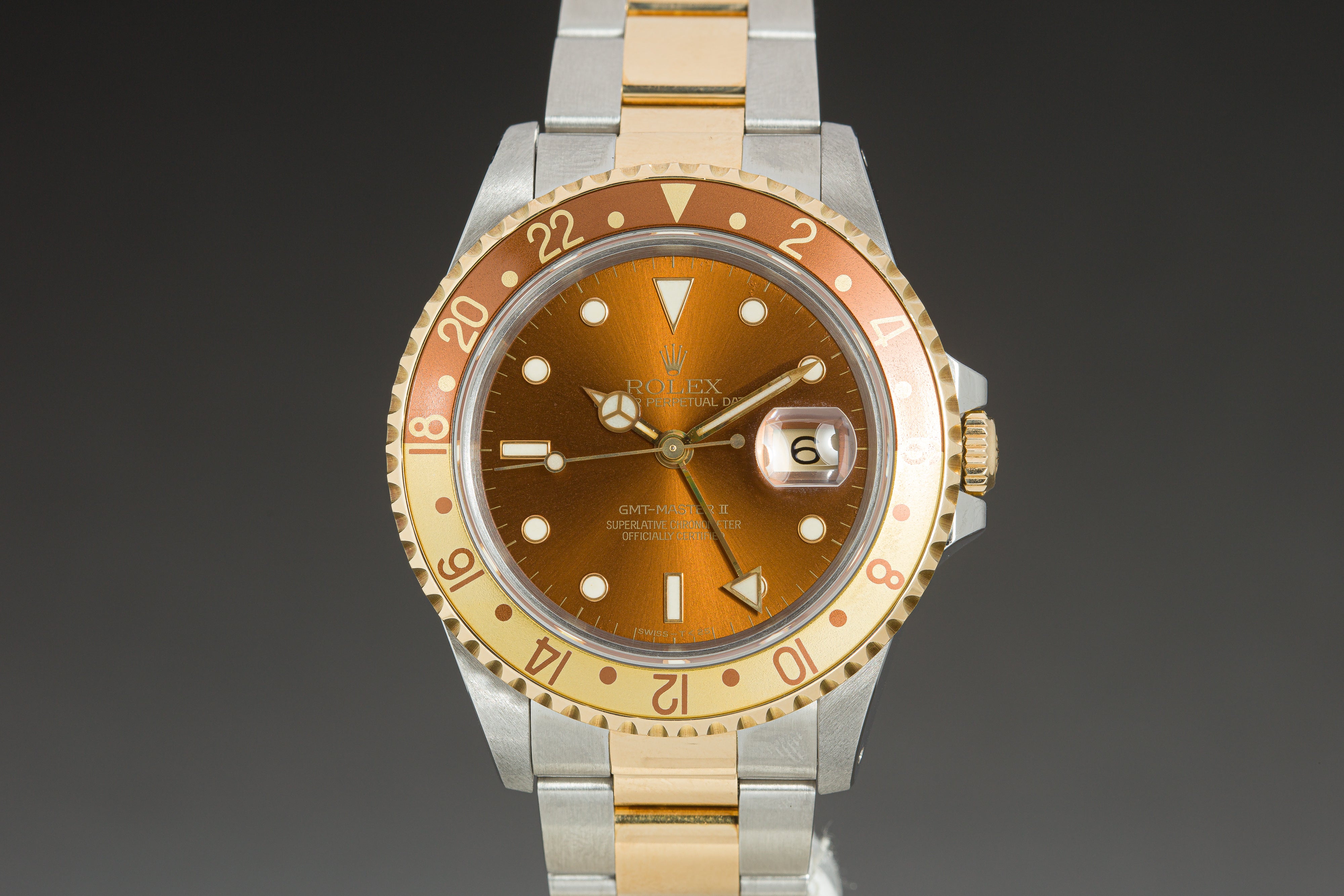 - 1991 Rolex GMT 16713 Brown Dial w/ Box, Papers & Booklet, Inventory #A5181, For Sale