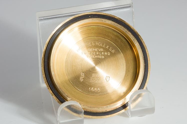 1970 Rolex 18k Submariner 1680 Black Nipple Dial Jubilee Bracelet