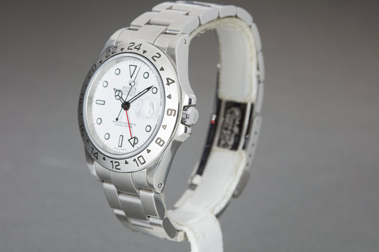 2001 Rolex Explorer II 16570 Swiss Made Polar Dial