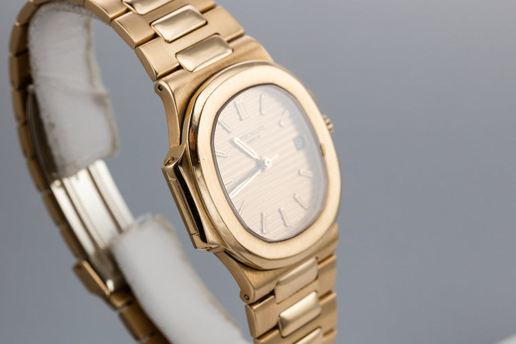 1985 18K YG Patek Philippe Nautilus 3800 with Box and Papers