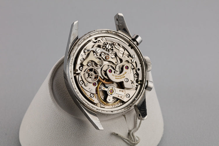 Heuer Carrera 2447 D with Early "Pie Pan" Dial and Sun Stamp Buckle
