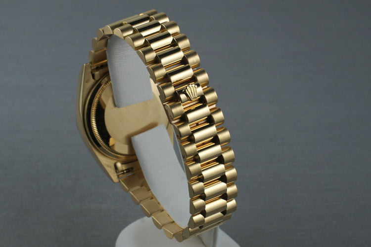 1982 Rolex YG Day Date 18038 with Black Tapestry Dial