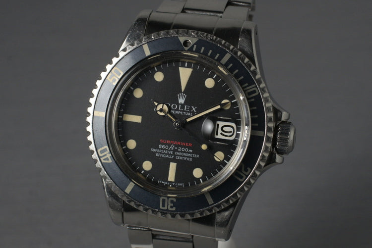 1970 Rolex Red Submariner 1680 Mark IV Dial