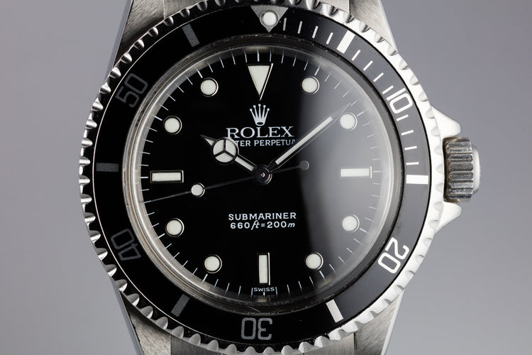 1966 Rolex Submariner 5513 with "SWISS" Only Luminova Service Dial