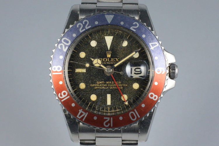 1963 Rolex GMT 1675 PCG Gilt UNDERLINE Dial