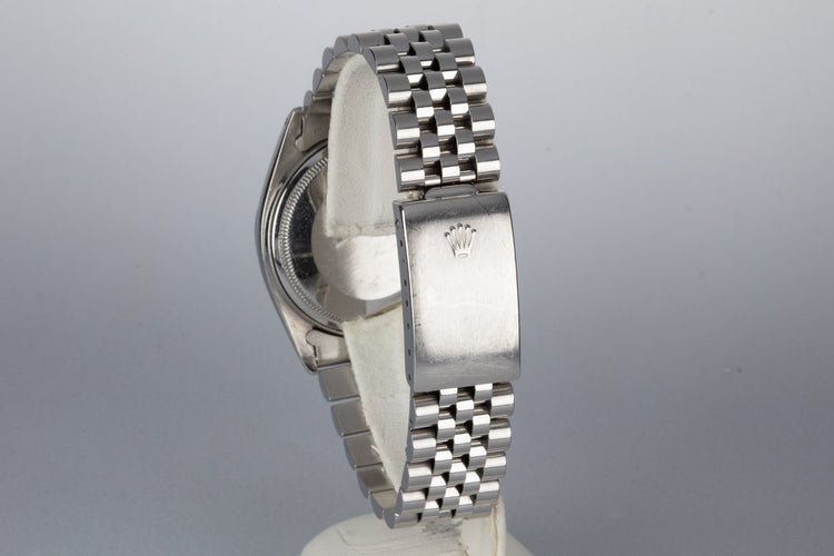 1973 Rolex DateJust 1601 with No Lume Silver Linen Dial