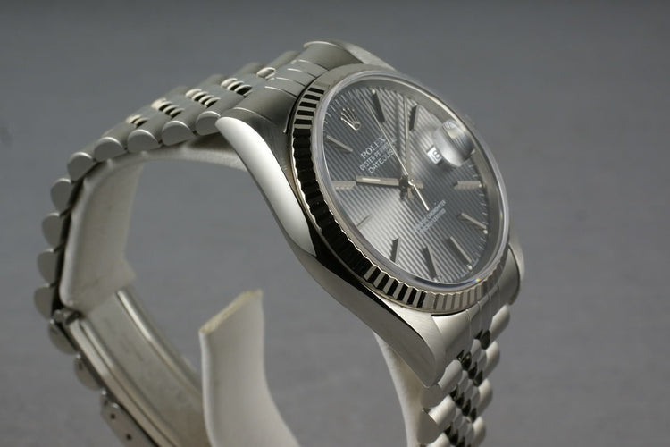 Rolex Datejust 16234 with Gray Tapestry Dial