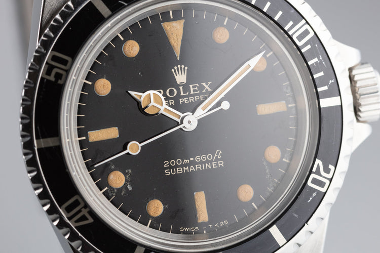 1966 Rolex Submariner 5513 Gilt Dial with Service Papers