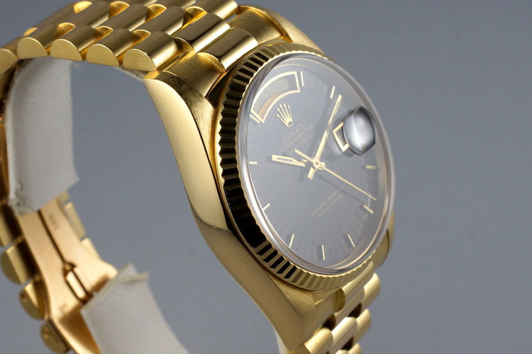 1988 YG Day-Date 18038 Burled Wood Dial