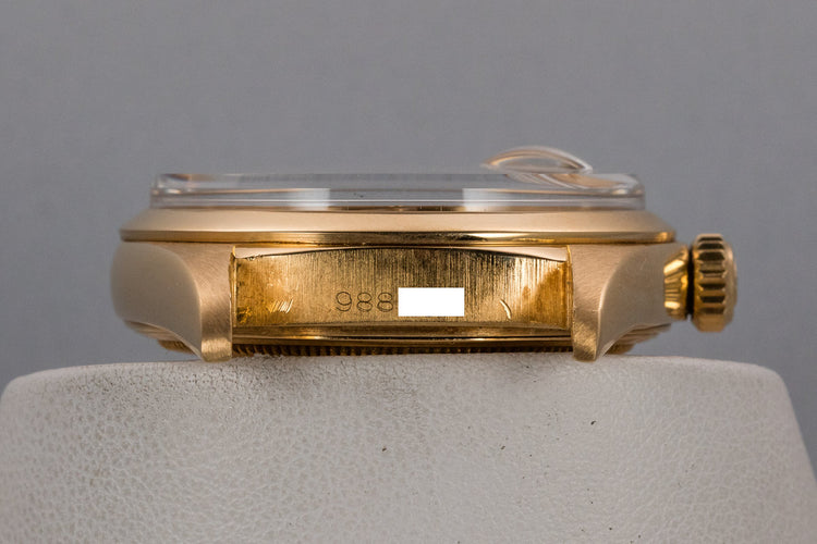 1963 Rolex 18K YG Day-Date 1802 SWISS Only Champagne Dial with 2019 Service Papers