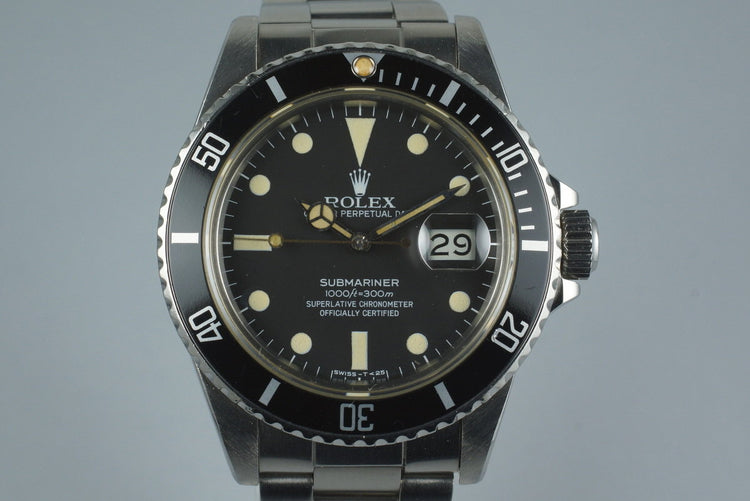 1984 Rolex Submariner 16800 with Box and Papers