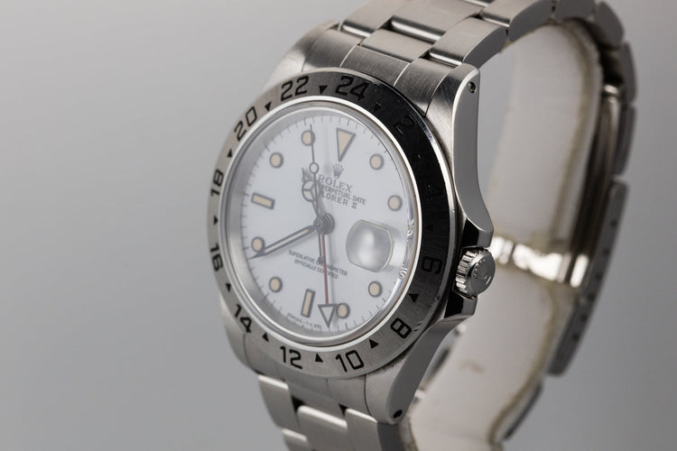 1991 Rolex Explorer II 16570 White Dial with Cream Markers