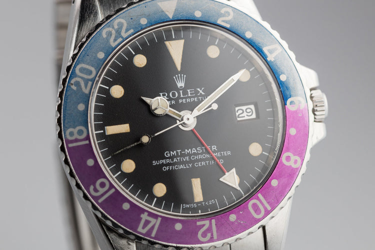 1970 Rolex GMT-Master 1675 with Fuchsia Bezel Insert