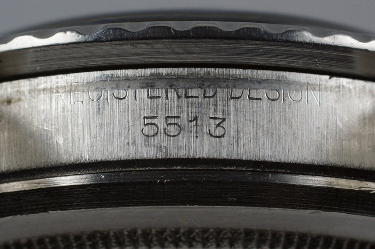 1970 Rolex Submariner 5513 Serif Dial with RSC Papers