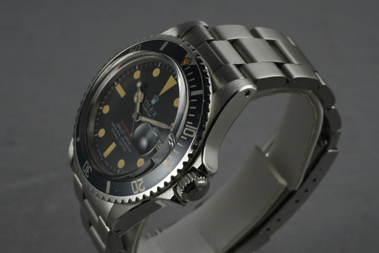 1969 Rolex Red Submariner 1680 Mark 4 with Faded Fat Font Insert