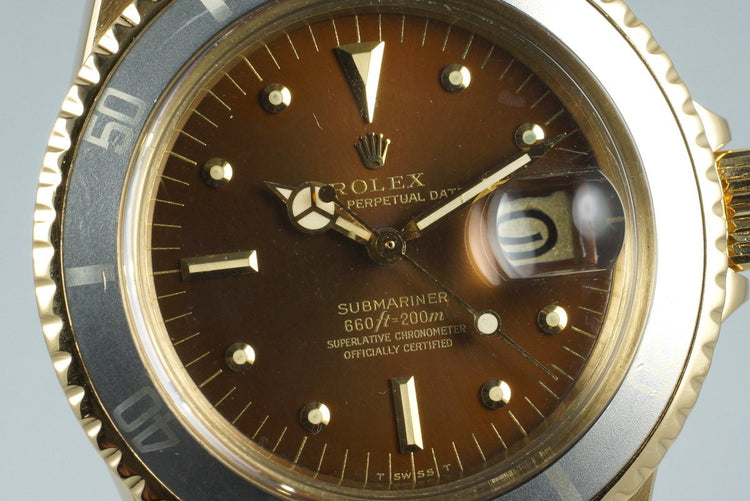 1978 YG Rolex Submariner 1680 Tropical Dial