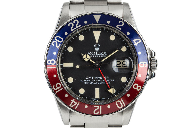 1971 Rolex GMT-Master 1675 with Service Papers