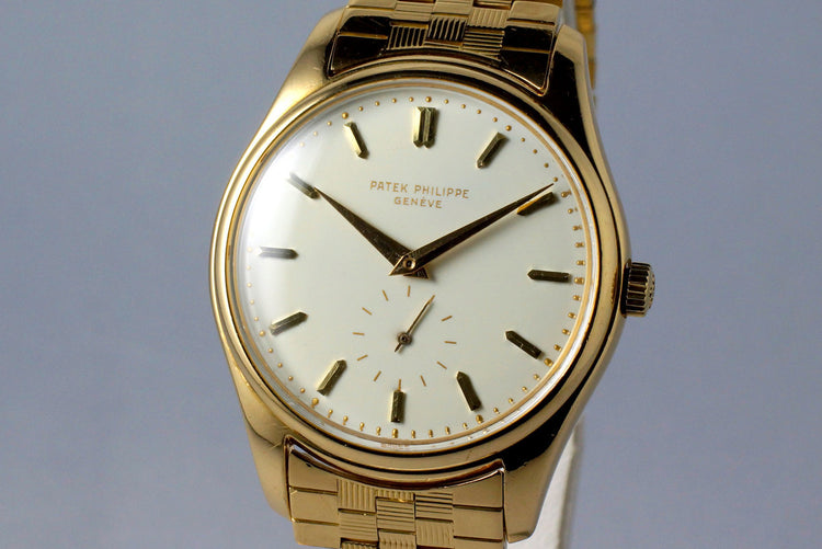 1955 YG Patek Philippe Calatrava 2526 Automatic with White Enamel Dial with Archive Papers