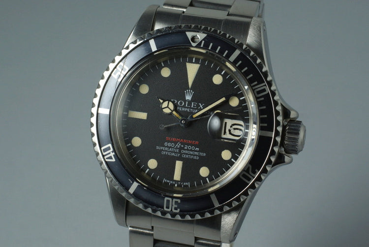 1970 Rolex Red Submariner 1680 Mark IV Dial with Box and Papers (Full Set)