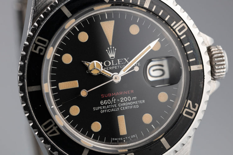 1972 Rolex Red Submariner 1680 with Mark 6 Red Submariner Dial