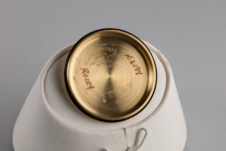 1956 Rolex 18K YG DateJust 6609 "Thunderbird" with Service Papers