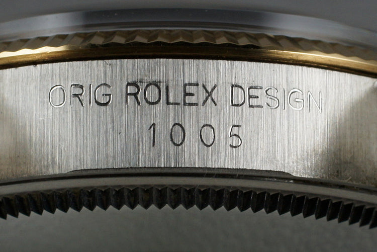 1988 Rolex Two Tone Oyster Perpetual 1005 with Box and Papers