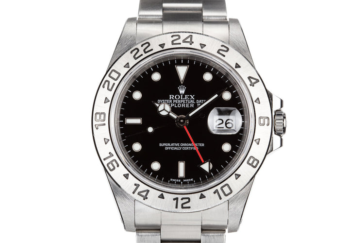 1999 Rolex Explorer II 16570 Black Dial with Box and Papers