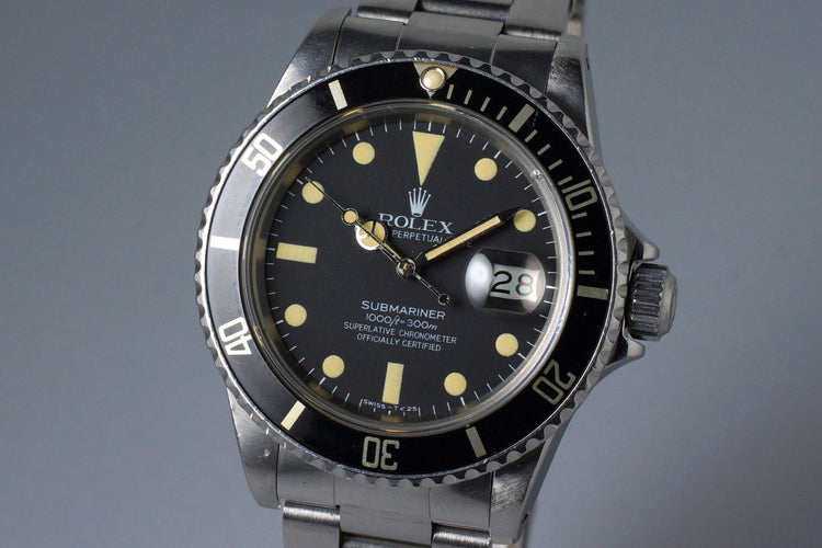 1982 Rolex Submariner 16800 with Box and Papers