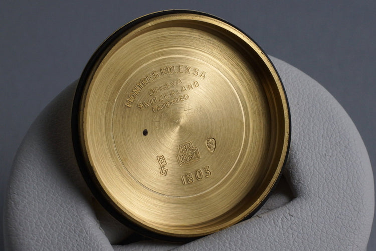 1969 Rolex YG Bark Day-Date 1807 Champagne ‘Wide Boy’ Dial
