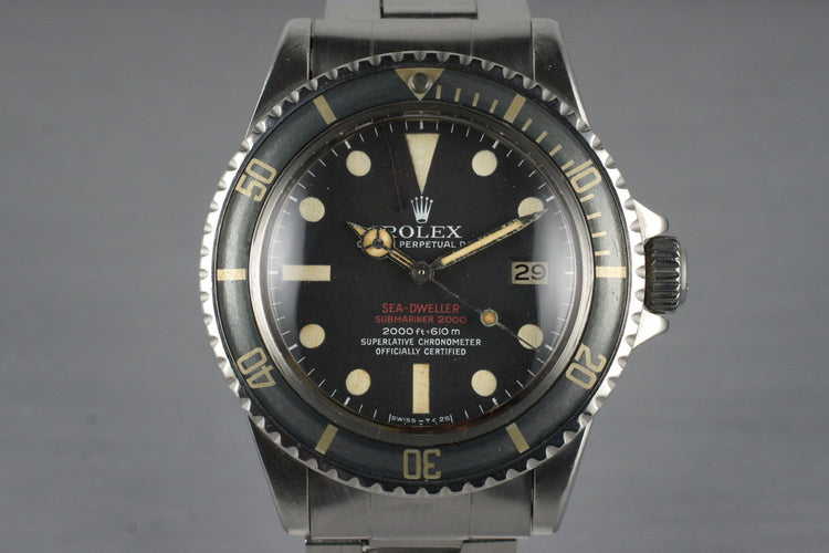 1972 Rolex Double Red Sea Dweller 1665 Mark III Dial