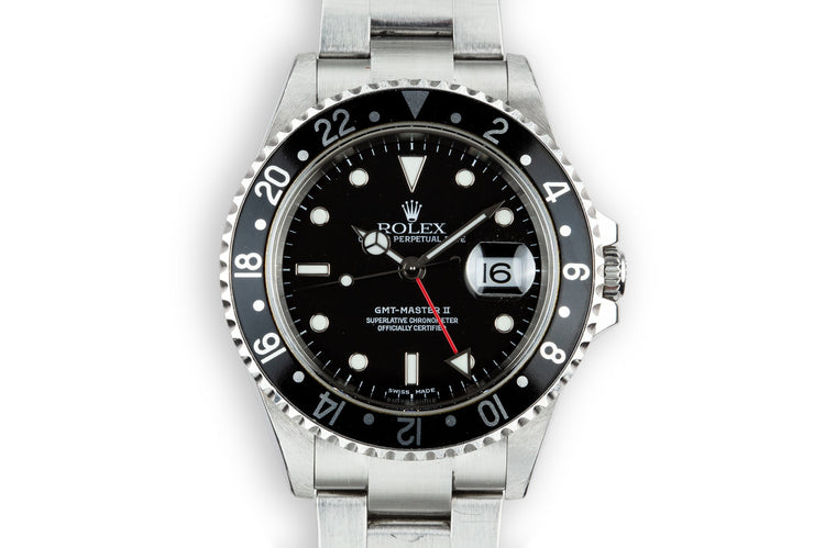 2003 Rolex GMT-Master II 16710 Black Bezel with Box and Papers