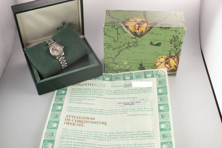 1987 Rolex Ladies DateJust 69174 Silver Dial with Box and Papers